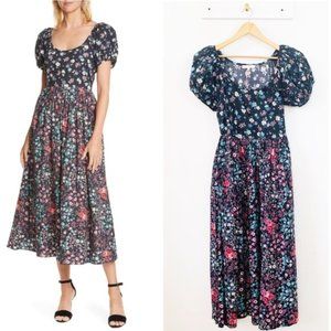 Love Shack Fancy Lais Floral Puff Sleeve Dress 4